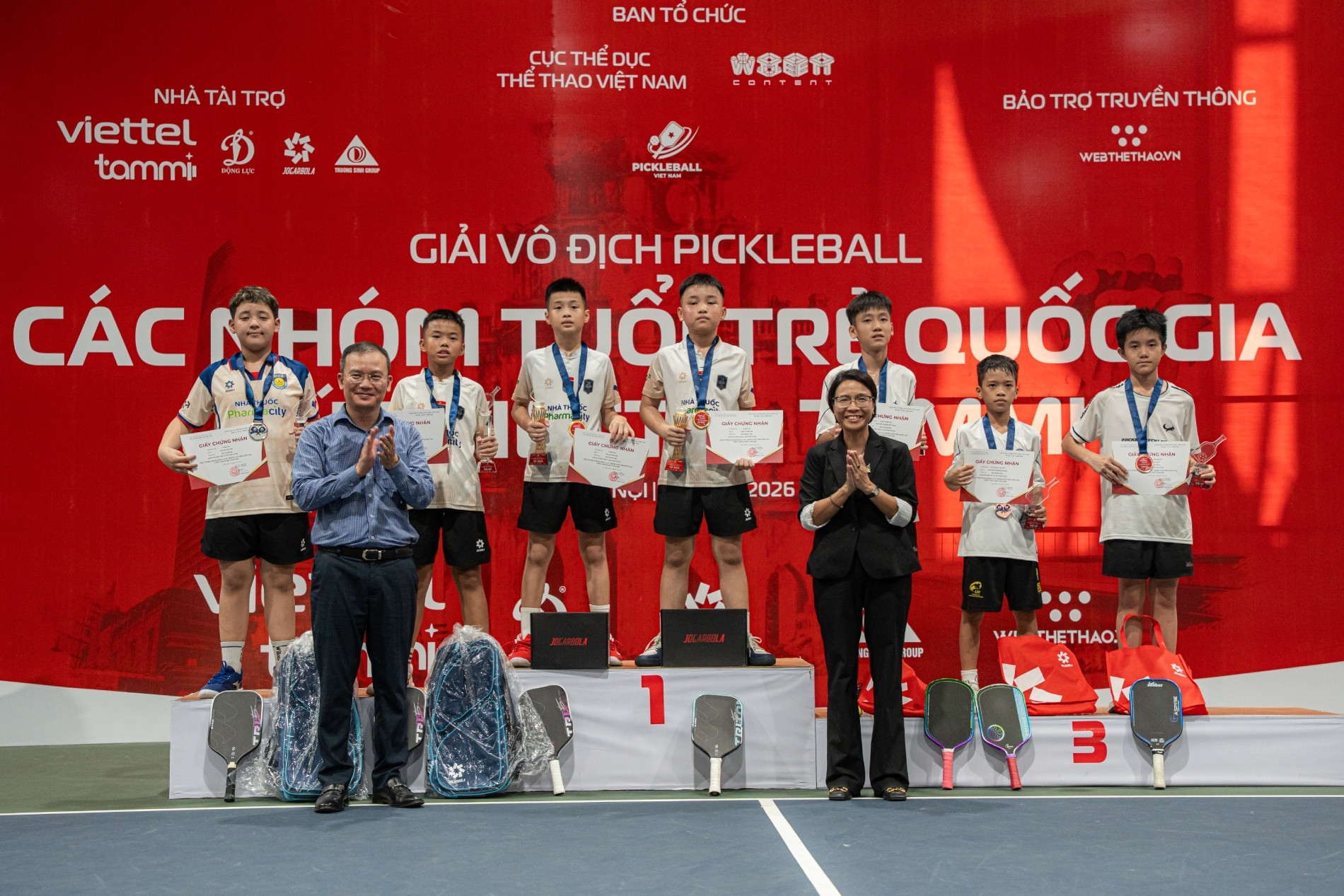 'Săn' sao nhí nổi bật ở giải Pickleball các nhóm tuổi trẻ quốc gia 2026