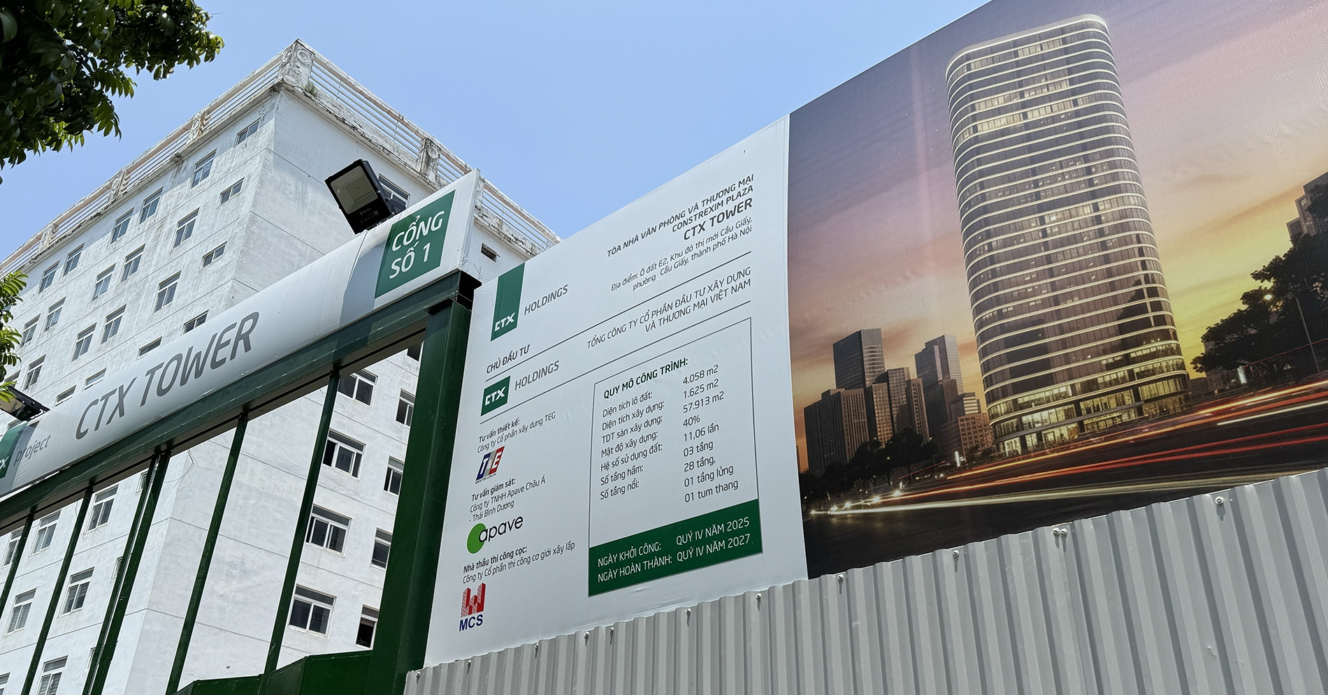 Khu "đất vàng" quây tôn nhiều năm ở Cầu Giấy hứa hẹn mọc tòa tháp 28 tầng