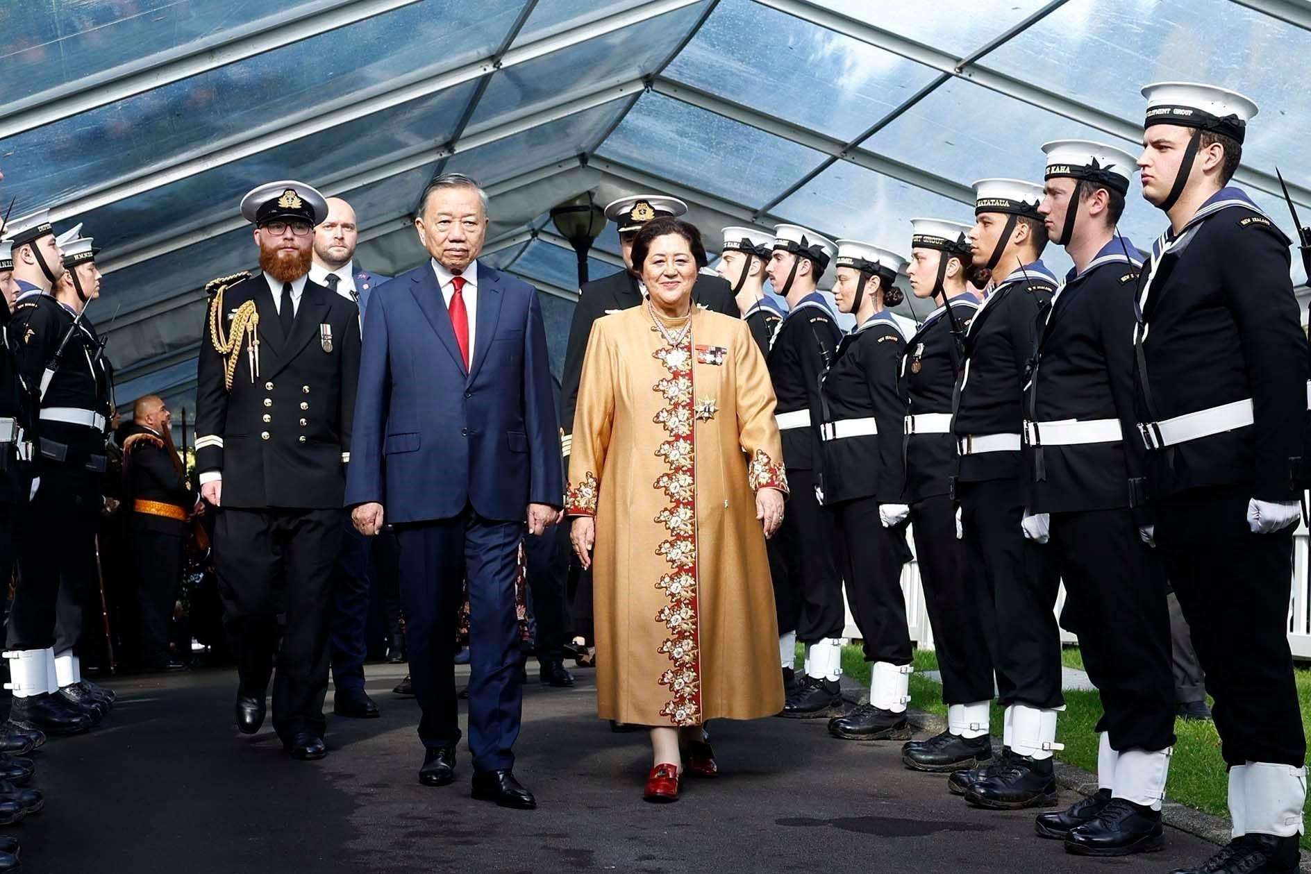 Màn chào đón của người Maori tại lễ đón Tổng Bí thư, Chủ tịch nước ở New Zealand