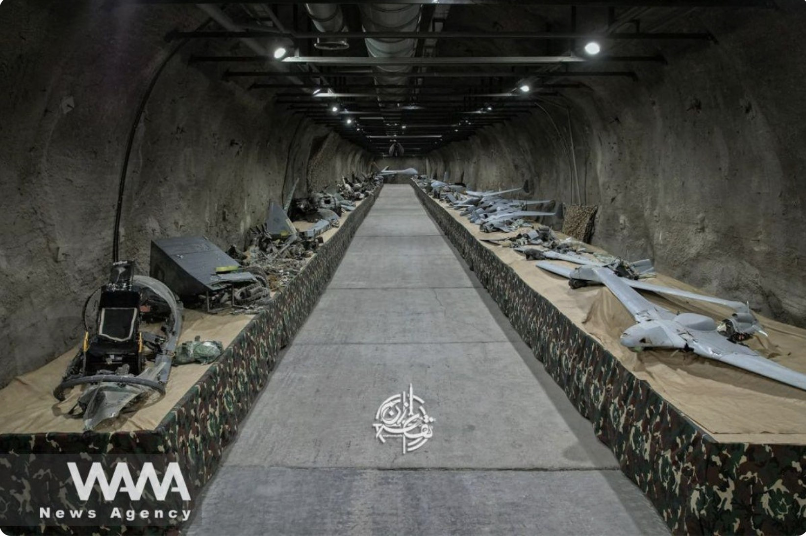 IRGC công bố căn cứ phòng không ngầm và máy bay địch bị thu giữ. Ảnh: WANA
