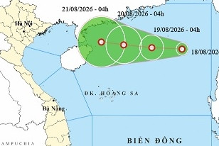 Biển Đông vừa xuất hiện áp thấp nhiệt đới, hướng về phía Tây