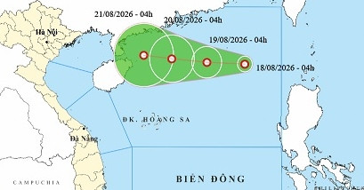 Biển Đông vừa xuất hiện áp thấp nhiệt đới, hướng về phía Tây