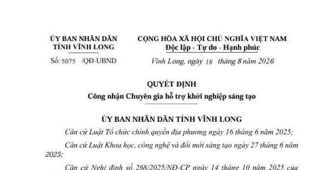 Đại học Trà Vinh có chuyên gia hỗ trợ khởi nghiệp sáng tạo