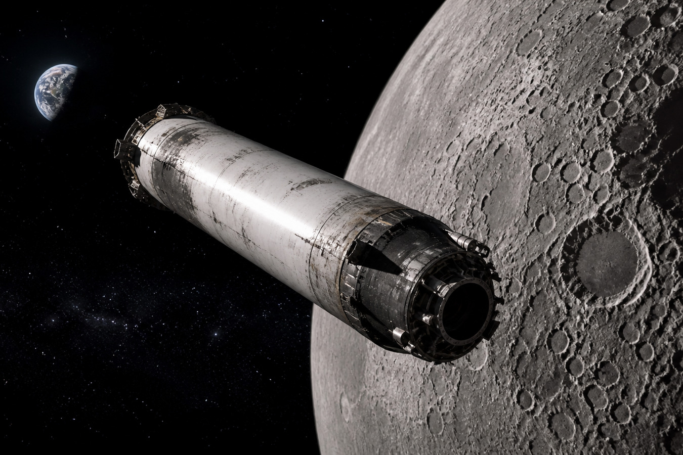 Một tầng tên lửa SpaceX sắp đâm vào Mặt Trăng: Va chạm có thể thấy từ Trái Đất?