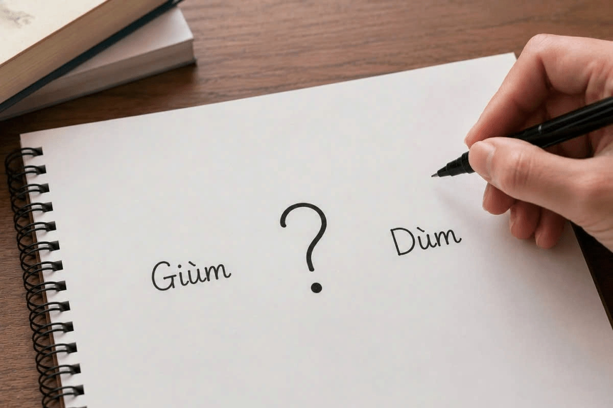 Giùm hay dùm: Từ nào viết đúng chính tả tiếng Việt?