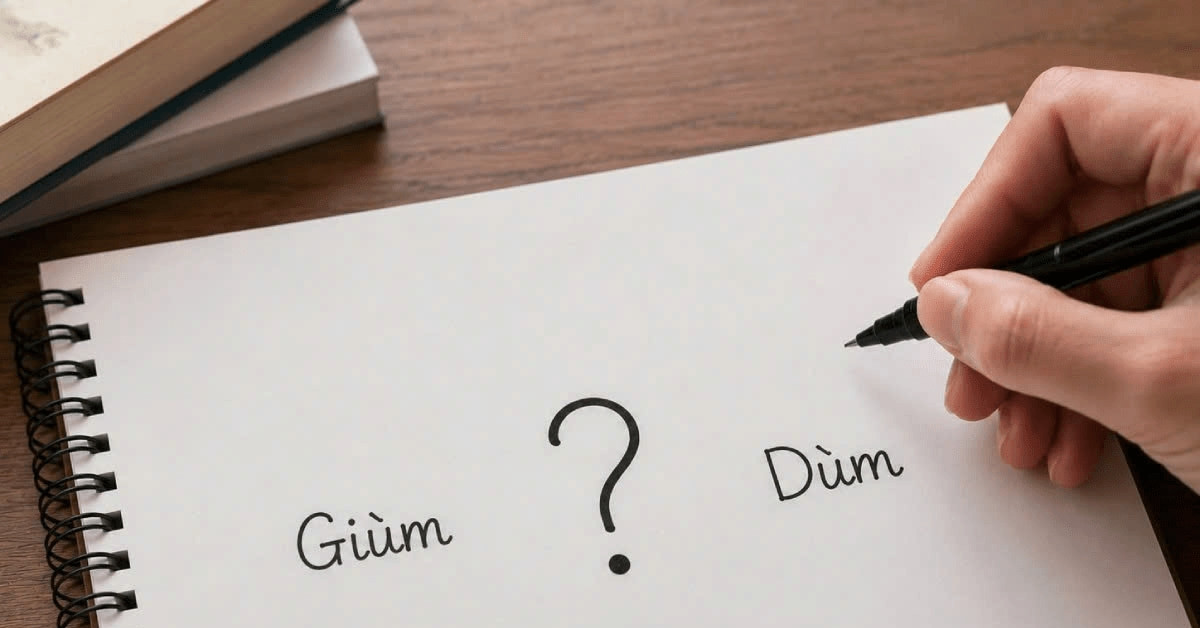 Giùm hay dùm: Từ nào viết đúng chính tả tiếng Việt?