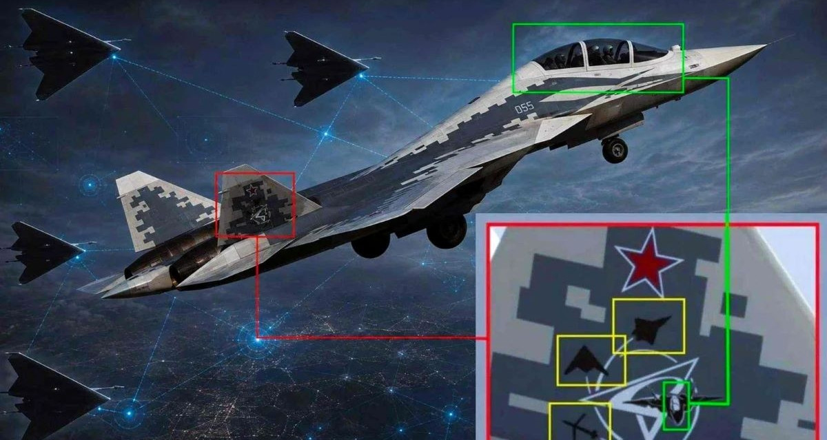 Nga tung Su-57D ‘chỉ huy trên không’ với AI tác chiến điều khiển bầy drone sát thủ