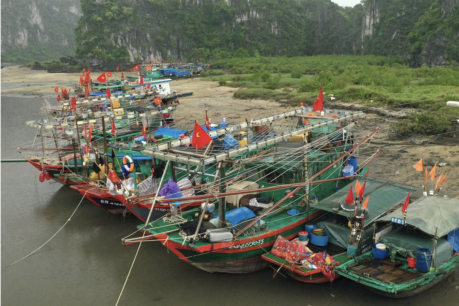 Ảnh hưởng bão số 4, Quảng Ninh tạm ngừng cấp phép tàu ra khơi