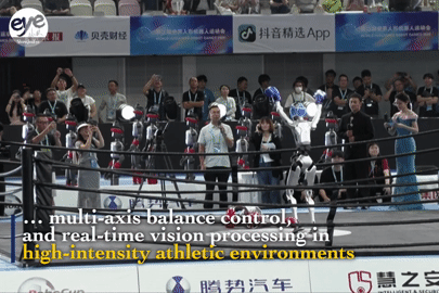 Robot hình người Trung Quốc đánh tennis, đấm bốc, phá kỷ lục điền kinh thế giới