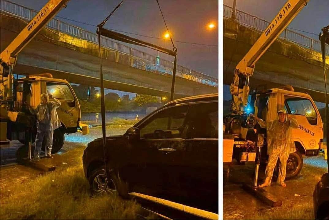 Cứu hộ ô tô sập gầm giữa đêm mưa tầm tã, giá 1,2 triệu đồng là đắt hay rẻ?