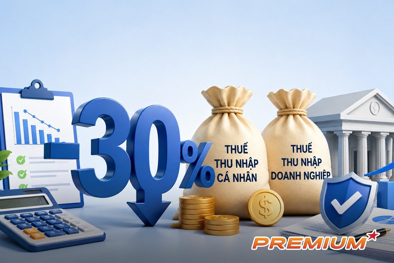 Giảm 30% thuế thu nhập cá nhân, thuế thu nhập doanh nghiệp trong 2 năm 2026, 2027
