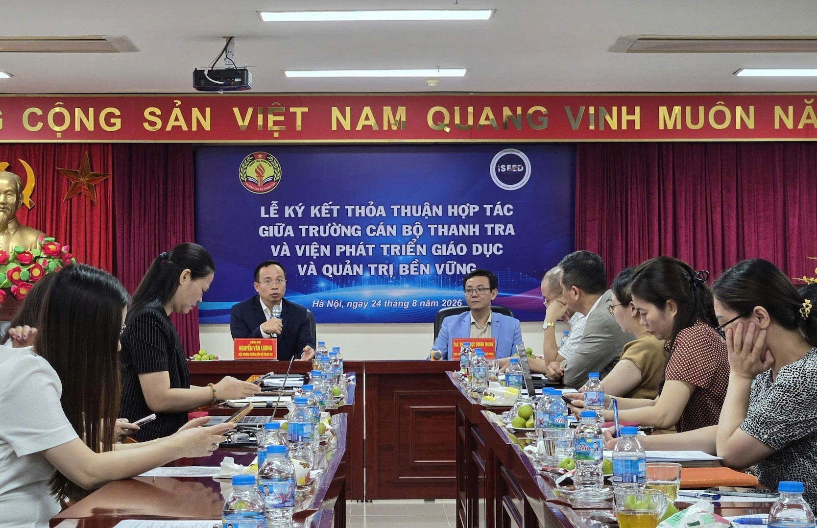 Trường Cán bộ Thanh tra và Viện iSEED hợp tác nâng cao năng lực quản trị