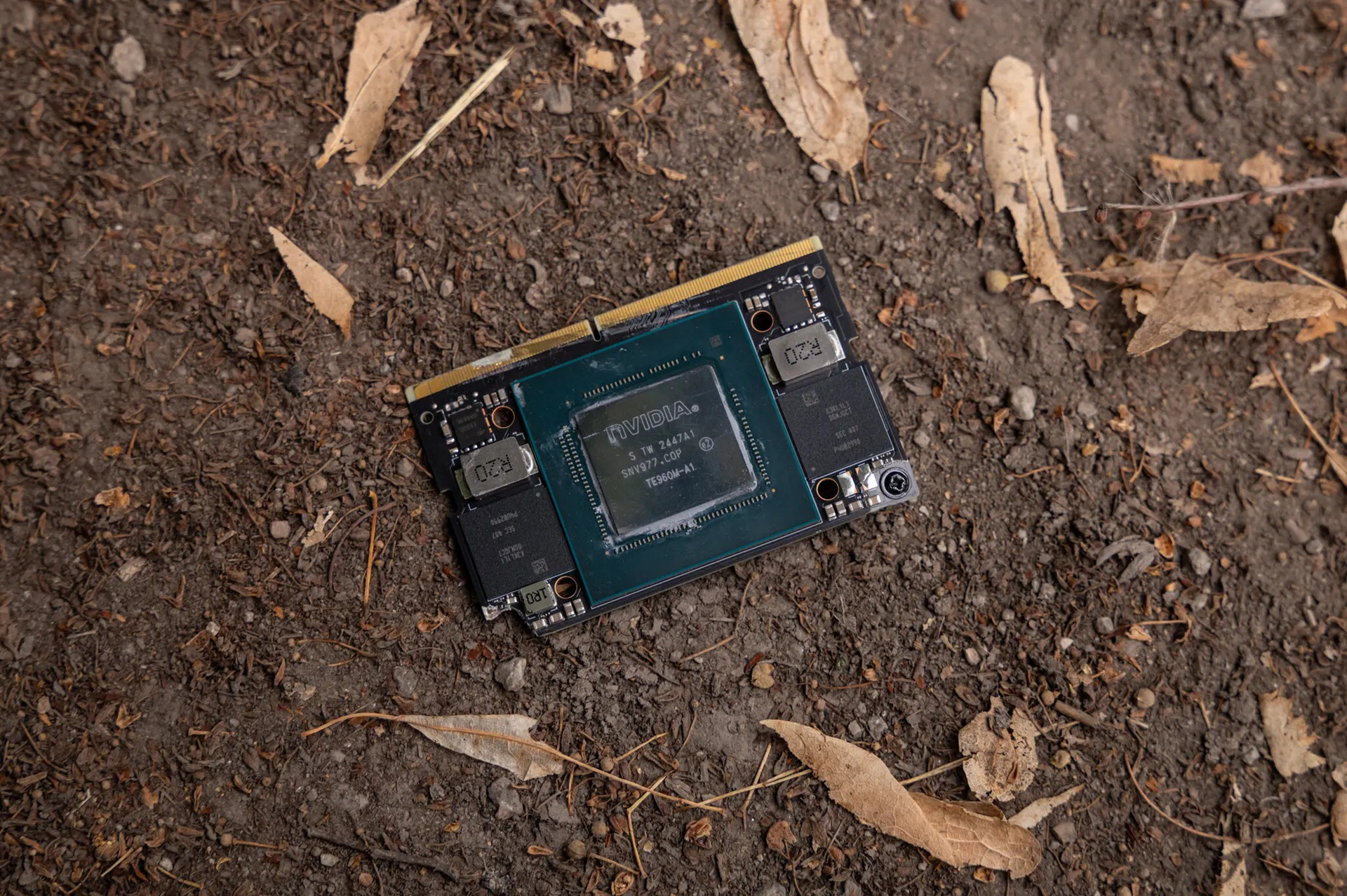 A Nvidia Jetson Orin minicomputer that Ukrainian officials say was found in an autonomous drone that Russia recently tested in Zaporizhzhia, Ukraine.