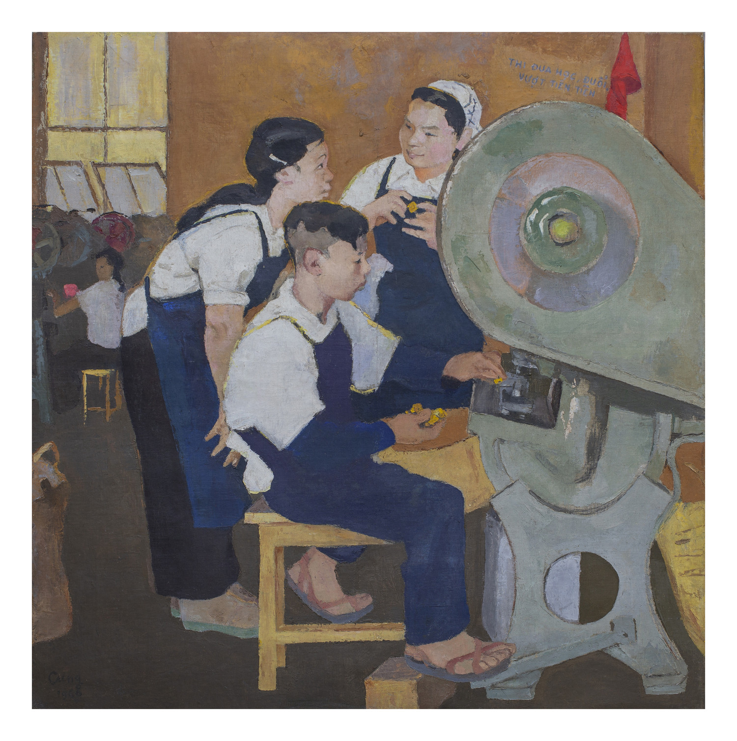 Nguyễn Đỗ Cung Học hỏi lẫn nhau 1960 sơn dầu.jpg