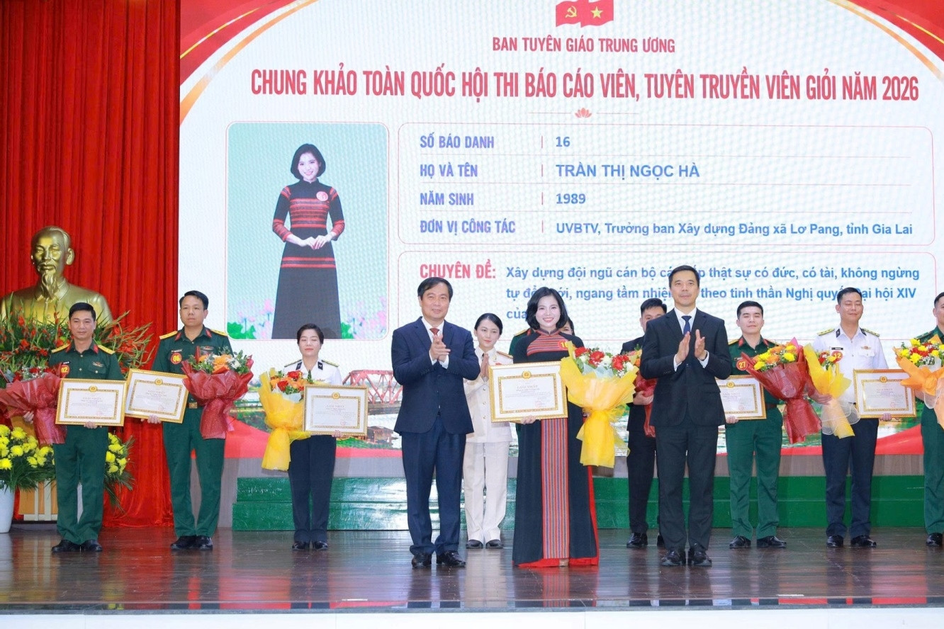 Gia Lai: Nữ cán bộ xã nhận giải Nhất Hội thi Báo cáo viên Toàn quốc