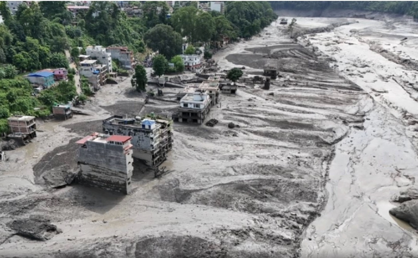 lũ quét tại Nepal. Ảnh: Kathmandu Post