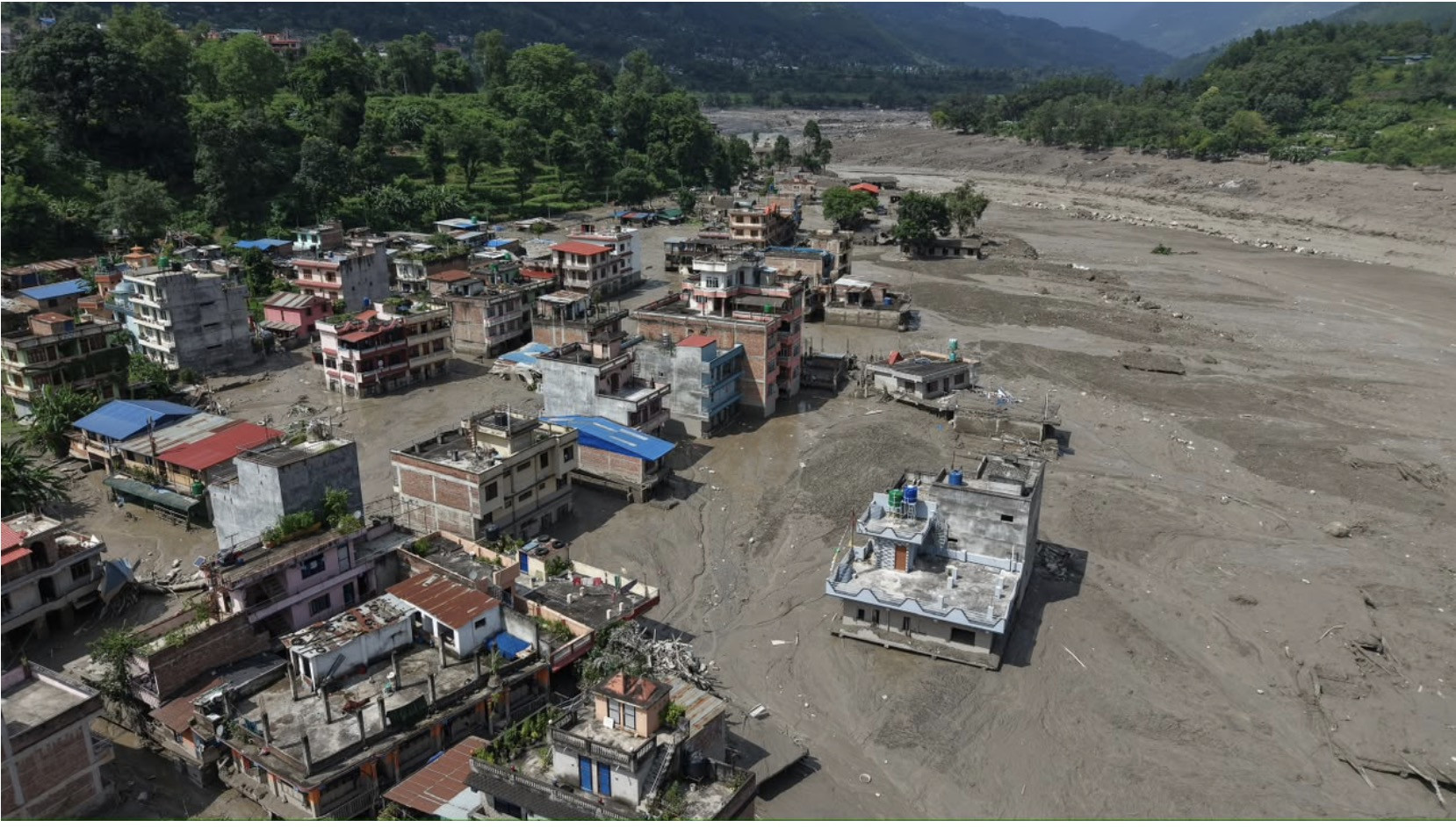 lũ quét tại Nepal. Ảnh: Kathmandu Post
