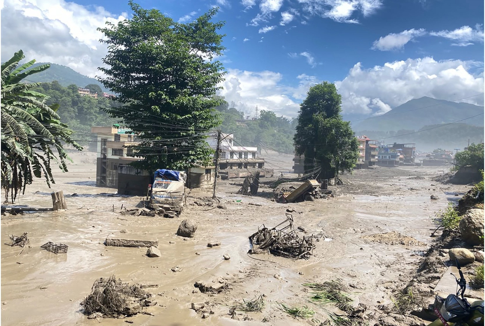 lũ quét tại Nepal. Ảnh: Kathmandu Post