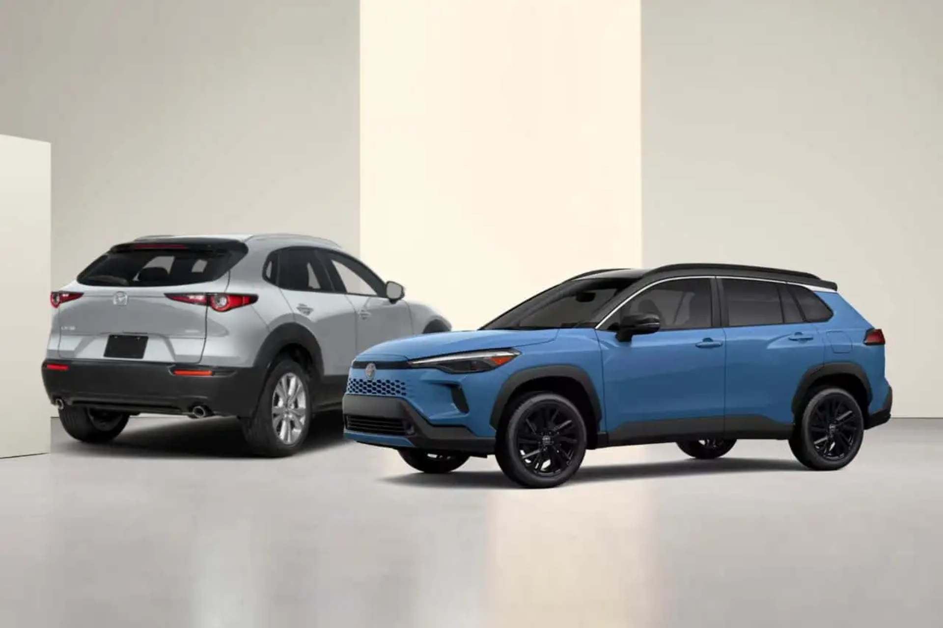 mazda cx 30 turbo vs toyota corolla cross hybrid comparison.jpg