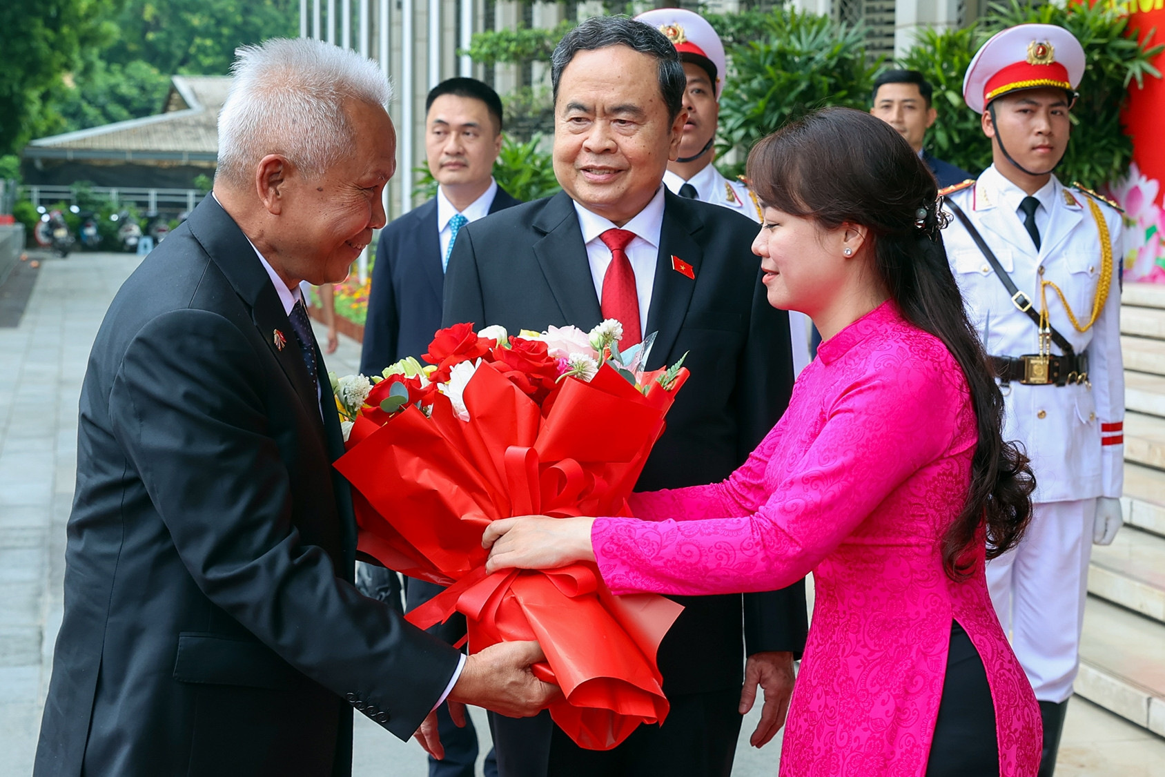 Chủ tịch Quốc hội Trần Thanh Mẫn chủ trì lễ đón Chủ tịch Quốc hội Thái Lan