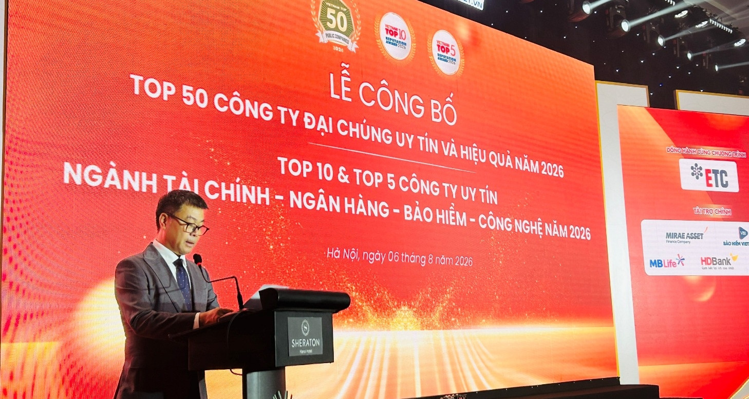 Công bố Top 50 công ty đại chúng uy tín và hiệu quả năm 2026