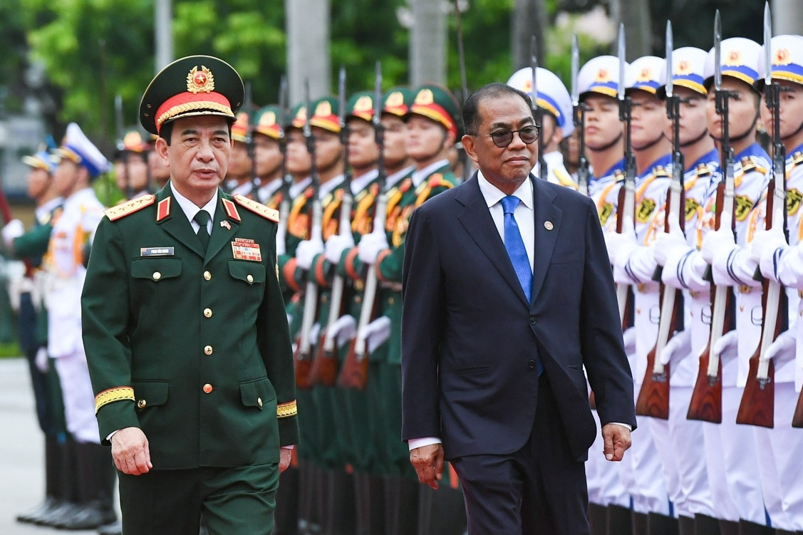 Đại tướng Phan Văn Giang chủ trì lễ đón Bộ trưởng Quốc phòng Malaysia