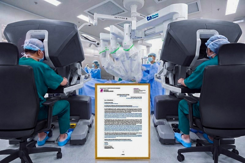 Lần đầu tại Việt Nam, 2 ‘siêu robot’ cao cấp cùng phẫu thuật một ca ung thư