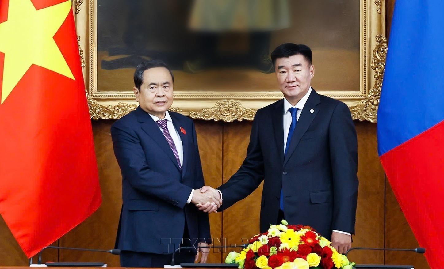 Chủ tịch Quốc hội Mông Cổ và Chủ tịch Quốc hội Trần Thanh Mẫn