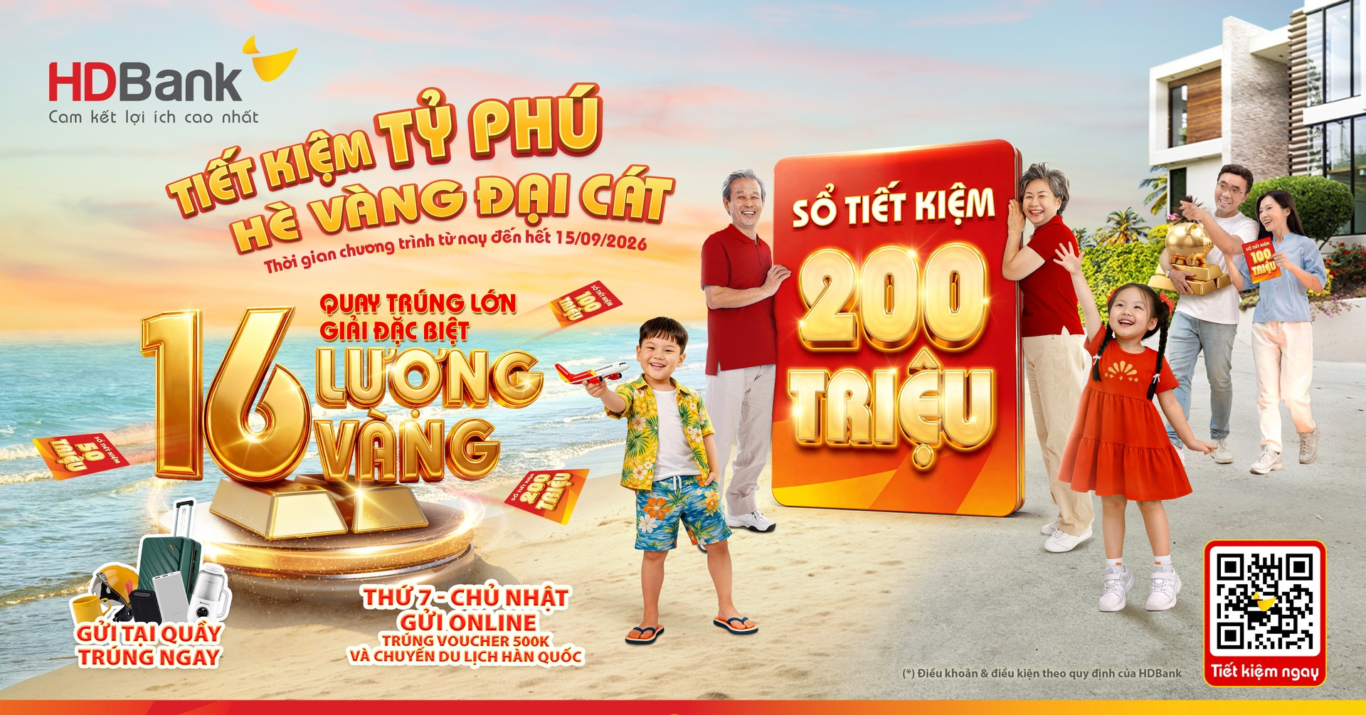 HDBank chuẩn bị quay số đợt cuối chương trình tiết kiệm nhận vàng SJC