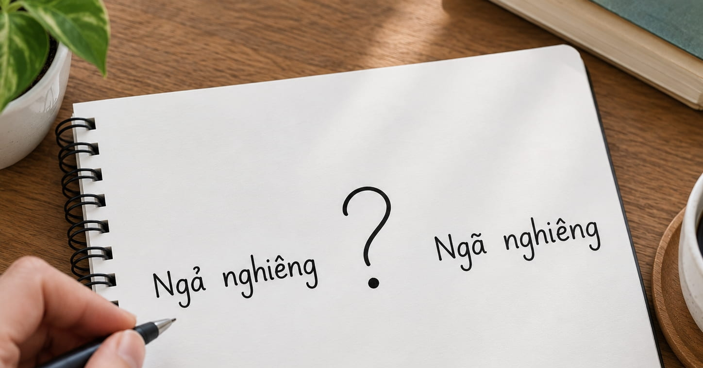 Ngả nghiêng hay ngã nghiêng: Từ nào viết đúng chính tả?