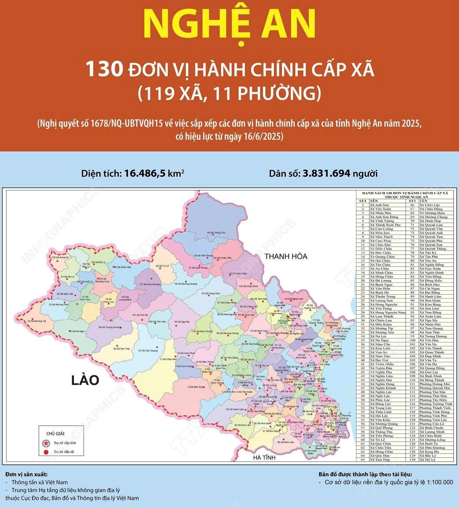 Bản đồ địa giới Nghệ An