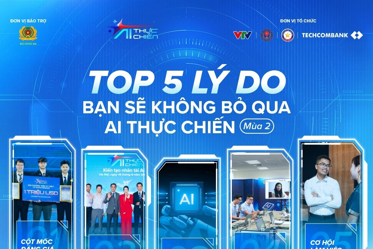 ‘AI Thực chiến mùa 2’: Học bổng lên đến 1 triệu USD đang chờ đội thắng cuộc