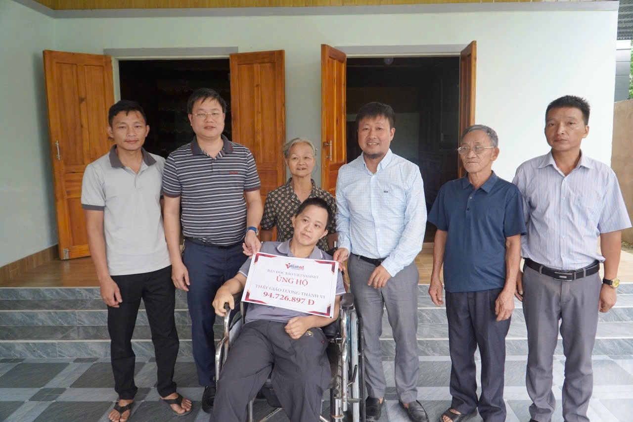 Hơn 94 triệu đồng gửi đến thầy giáo Lương Thành Vi bị liệt sau biến cố sức khoẻ