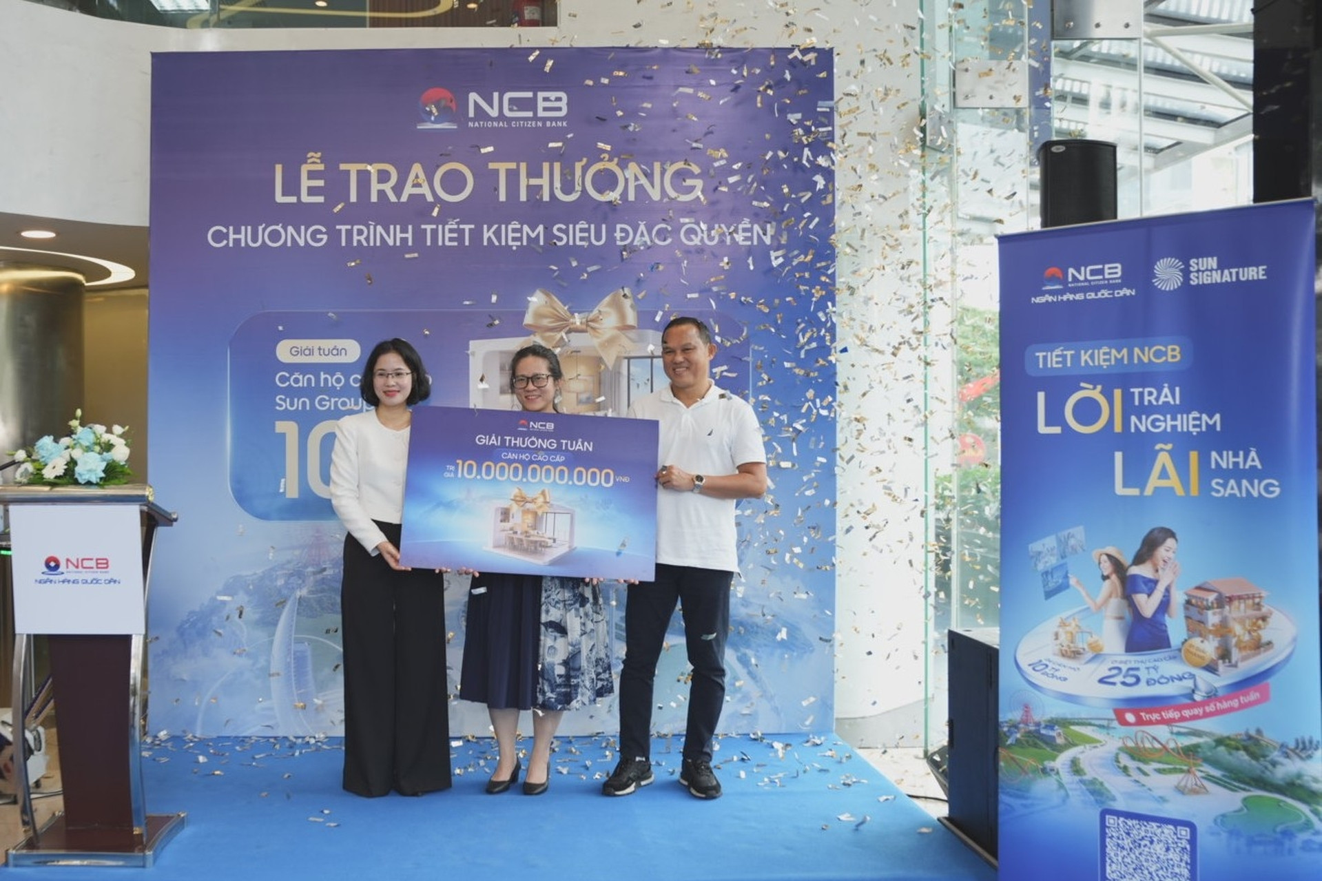 NCB trao căn hộ 10 tỷ đầu tiên tới khách hàng gửi tiết kiệm