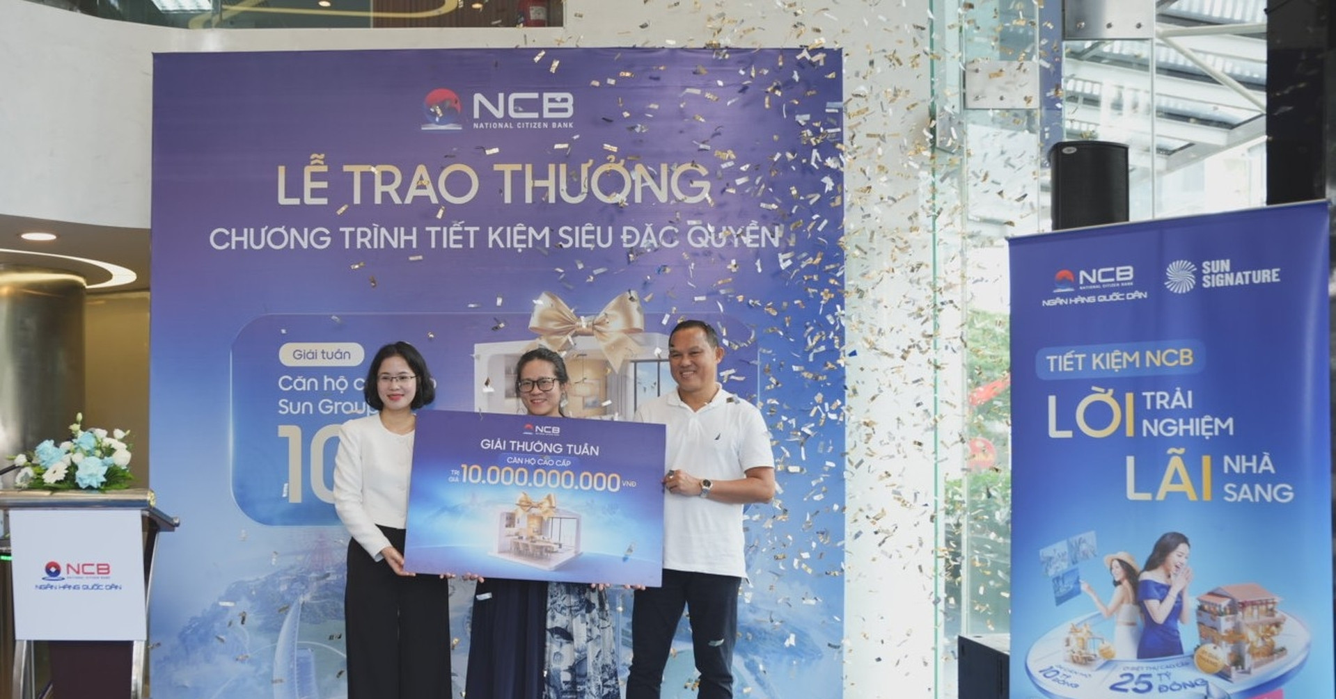 NCB trao căn hộ 10 tỷ đầu tiên tới khách hàng gửi tiết kiệm