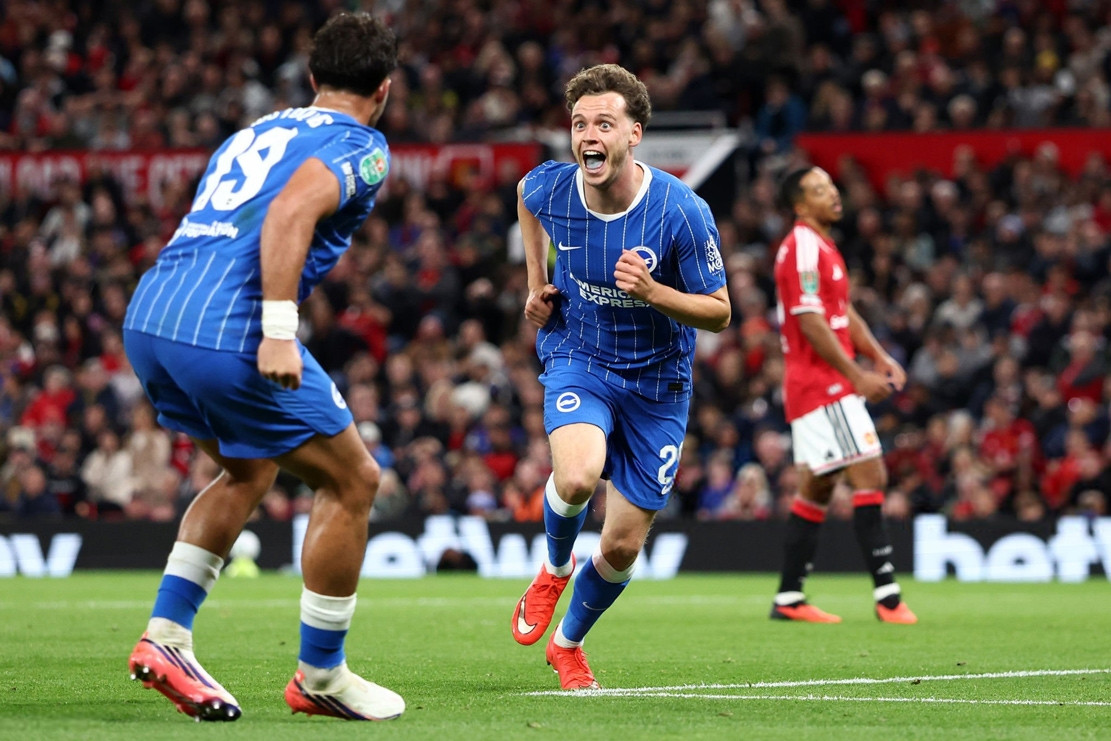 MU thua ngược khó tin trước Brighton ở cúp Liên đoàn Anh