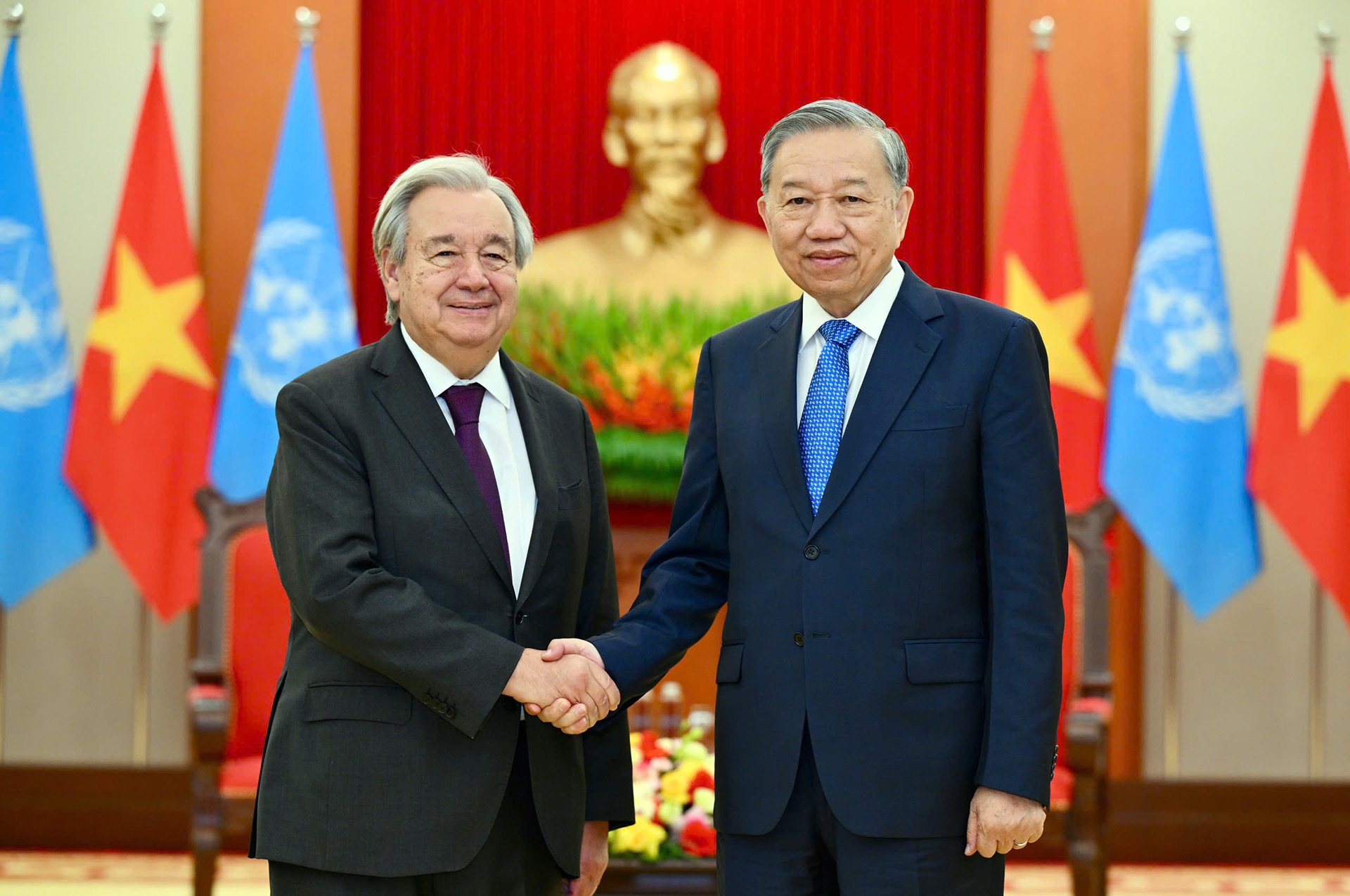 Tổng Bí thư Tô Lâm tiếp Tổng Thư ký Liên Hợp Quốc António Guterres
