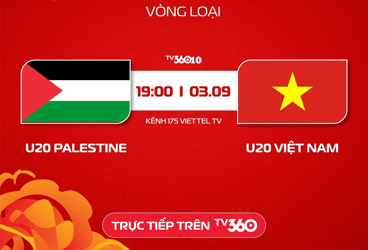 Link xem trực tiếp bóng đá U20 Việt Nam vs U20 Palestine, 19h hôm nay 3/9