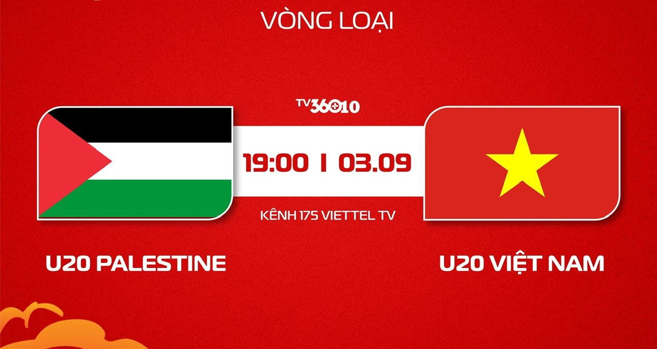 Link xem trực tiếp bóng đá U20 Việt Nam vs U20 Palestine, 19h hôm nay 3/9