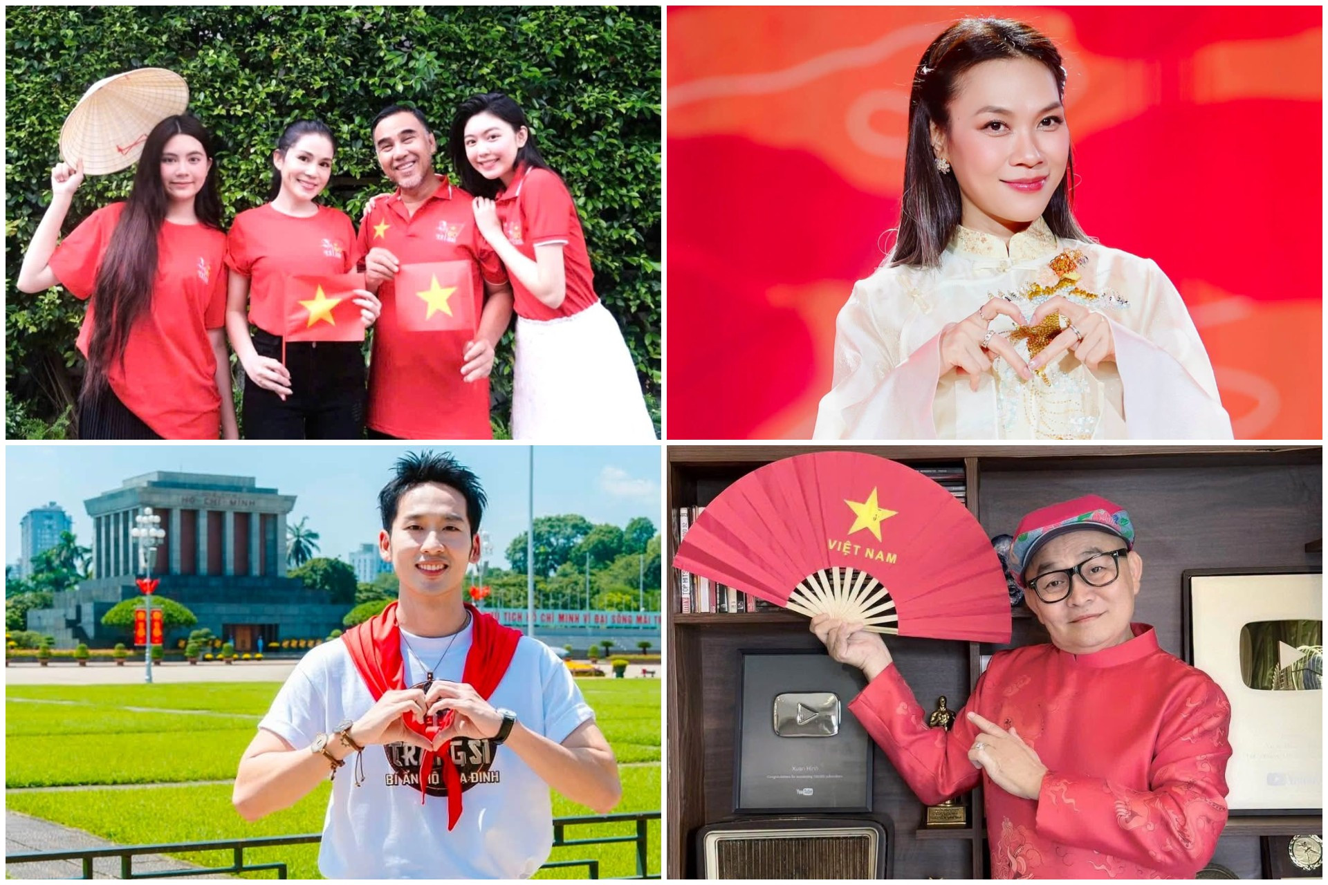 Quốc khánh 2/9: Đại tá Tự Long, NSND Thu Hà và sao Việt 'phủ đỏ' mạng xã hội