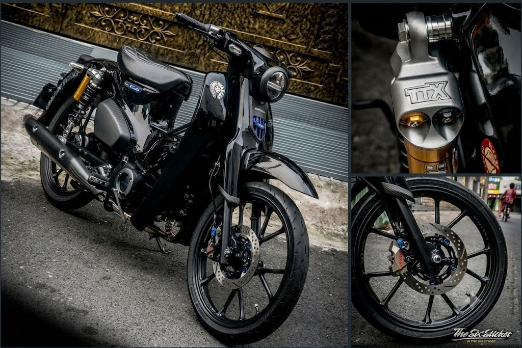 Dân chơi Gia Lai chi 120 triệu độ Honda Cub 125 thành bản đen tuyền huyền bí
