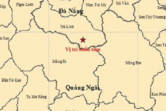 Liên tiếp 4 trận động đất xảy ra ở Đà Nẵng và Quảng Ngãi rạng sáng 21/9