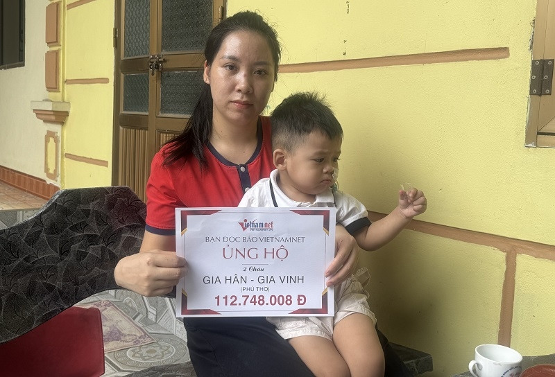 Bạn đọc giúp đỡ bé Gia Hân và Gia Vinh ở Phú Thọ mắc bạo bệnh hơn 112 triệu đồng