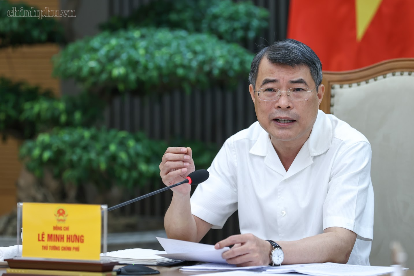 Thủ tướng Lê Minh Hưng phát biểu