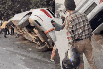 Audi lật 