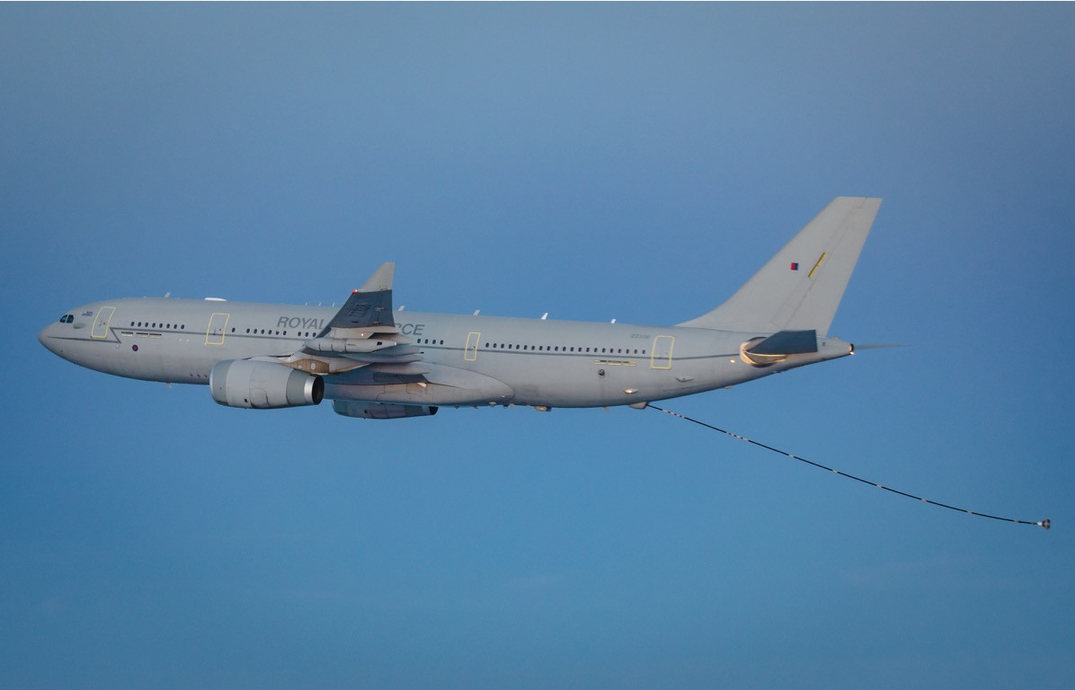 Máy bay tiếp dầu của Không quân Hoàng gia Anh. Ảnh: RAF