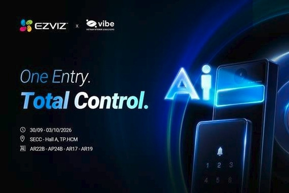 EZVIZ tạo trải nghiệm sống động với khóa cửa và camera tại VIBE 2026
