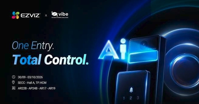 EZVIZ tạo trải nghiệm sống động với khóa cửa và camera tại VIBE 2026
