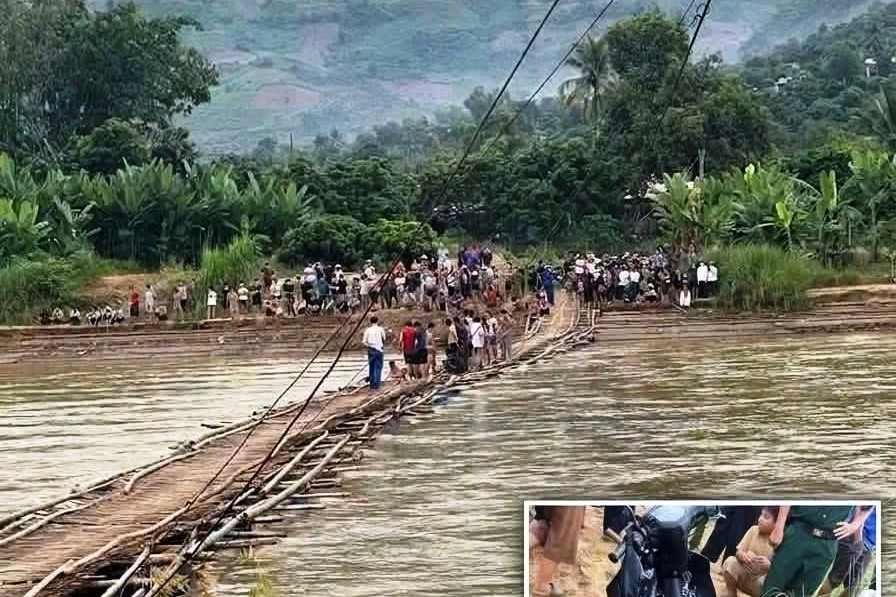 Nam thanh niên mất tích khi đi xe máy qua cầu phao