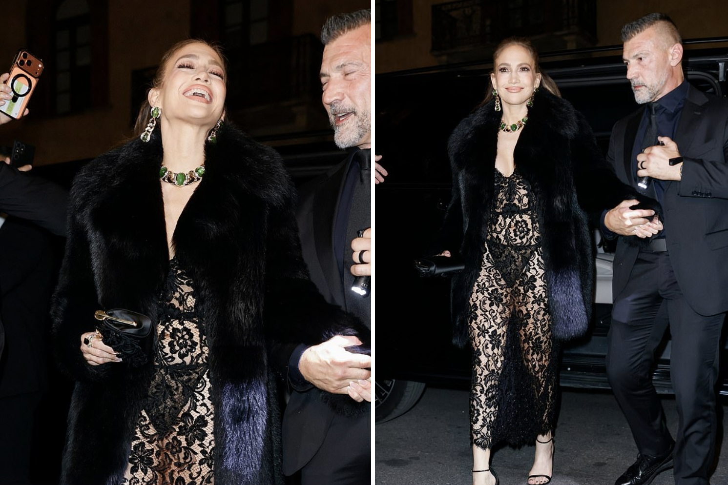 Ca sĩ '4 đời chồng' Jennifer Lopez váy ren xuyên thấu khoe dáng bốc lửa ở tuổi U60